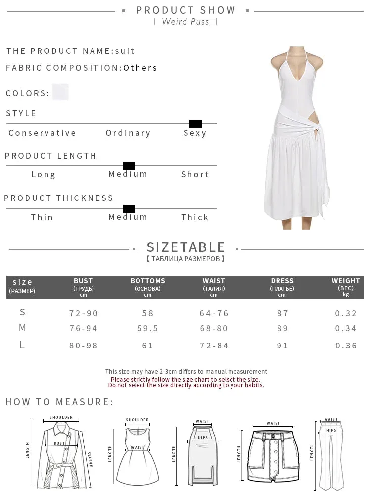 🔥 2-Piece Summer Clubwear Set – Halter Bodysuit & Wrapped Long Skirt