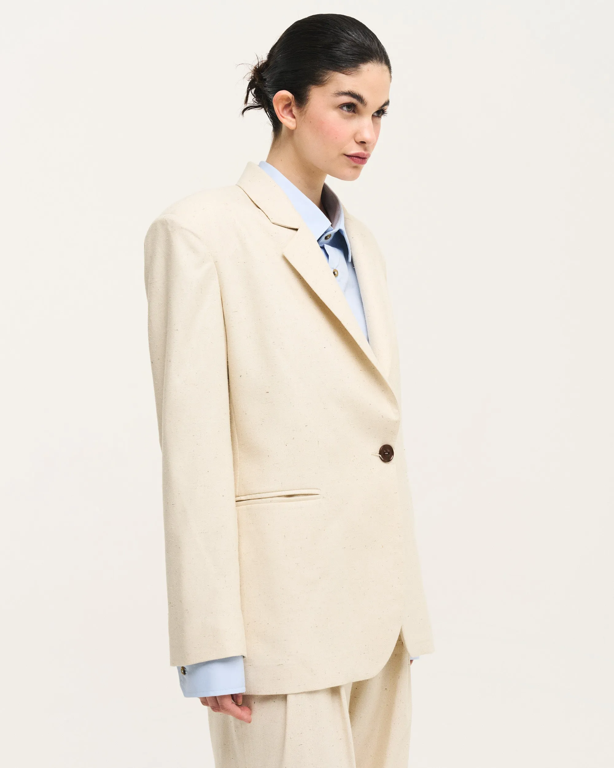 0008 BLAZER OVERSIZED CREMA