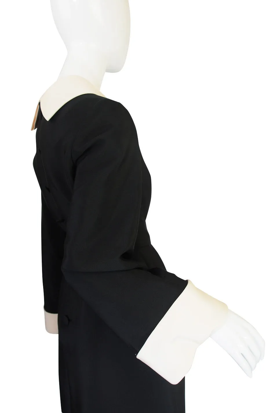 1960s Norman Norell with Removable Collar & Cuffs