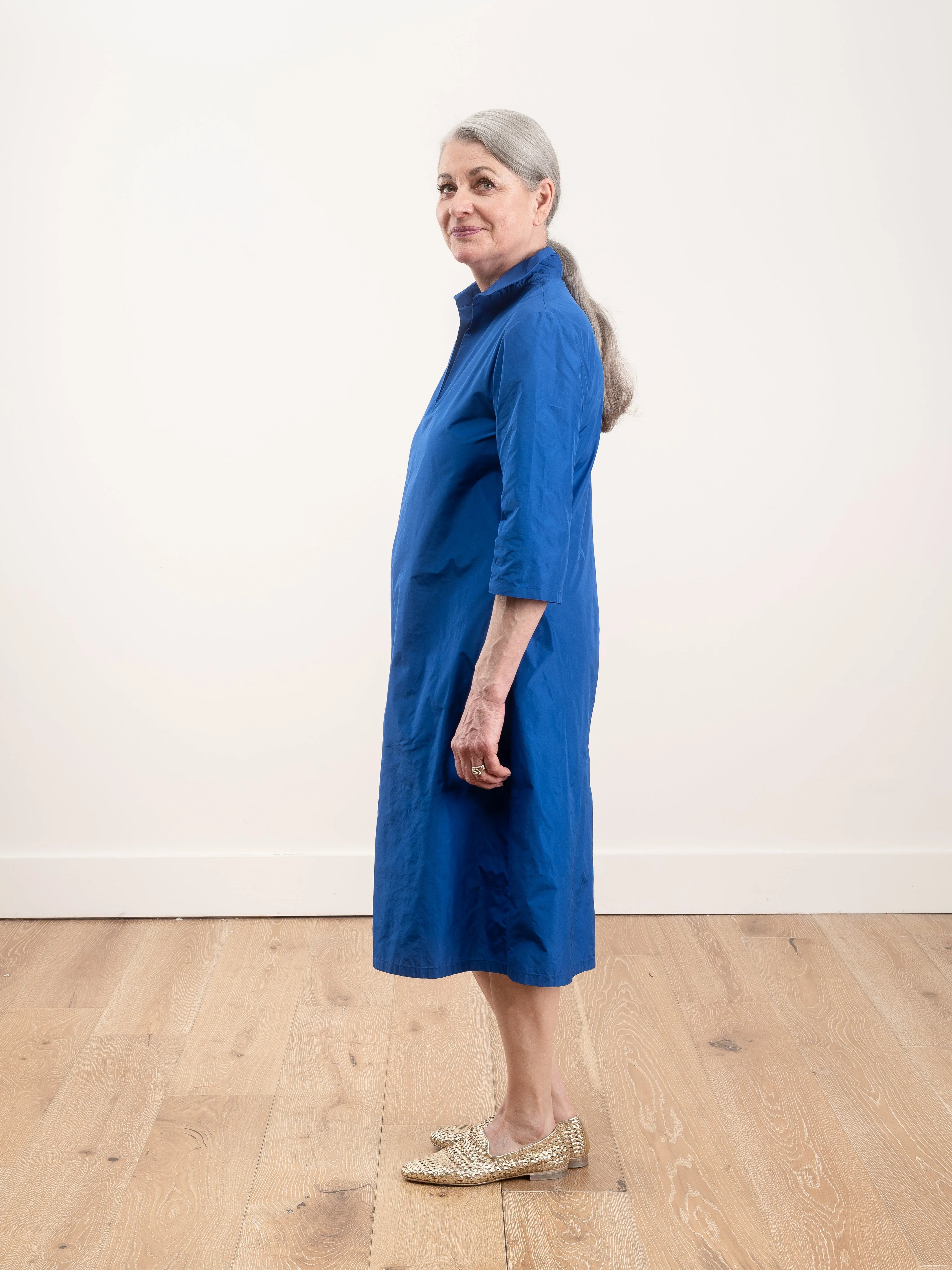 3/4 sleeve dress - electric