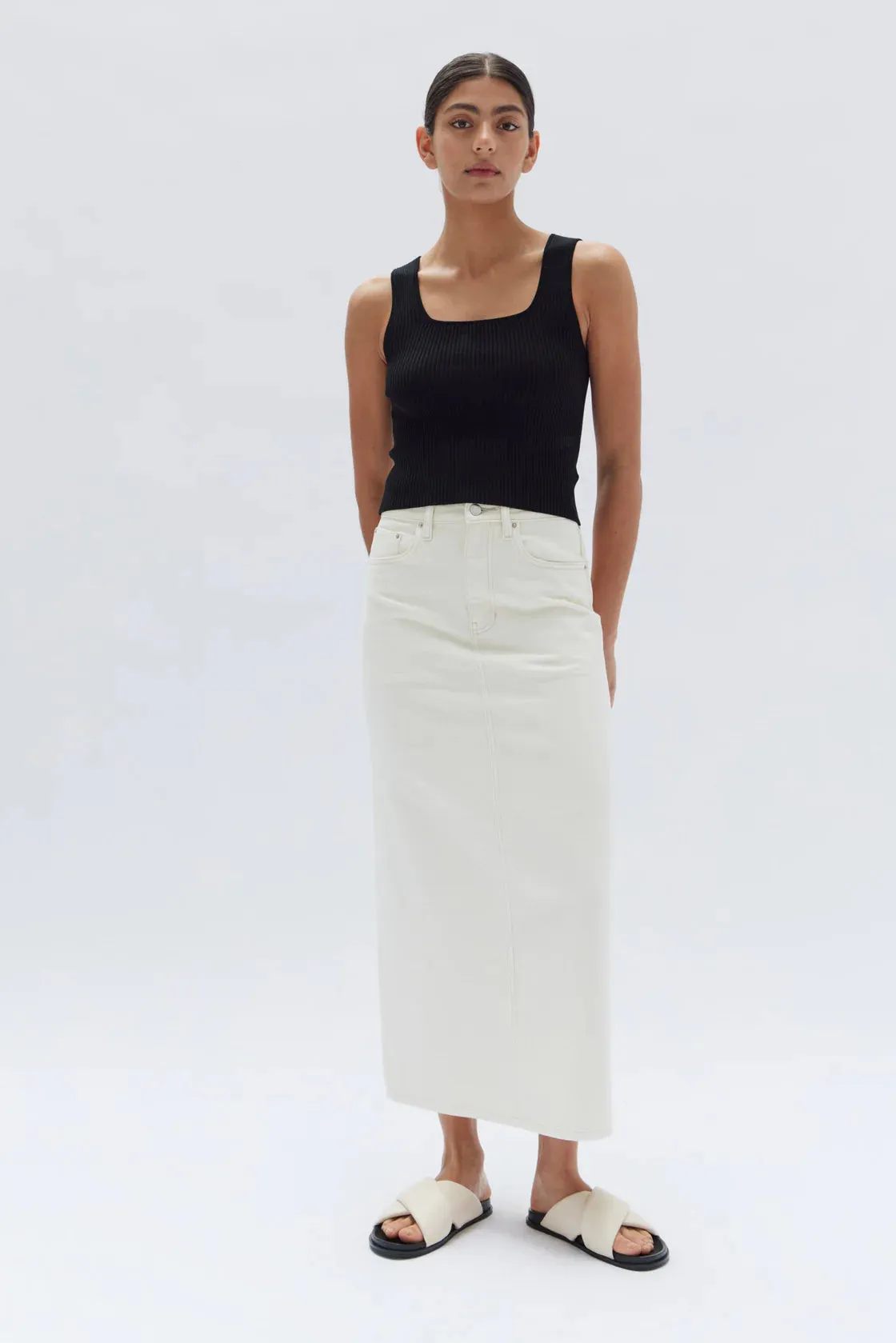 ADRIANNA KNIT TANK | BLACK