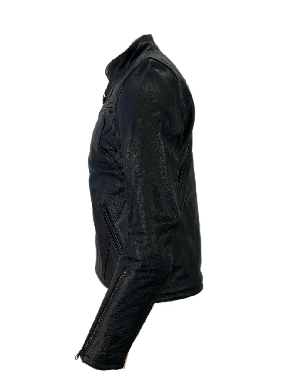 Aether Men's Jet Black Badlands Motorcycle Leather Jacket NWT