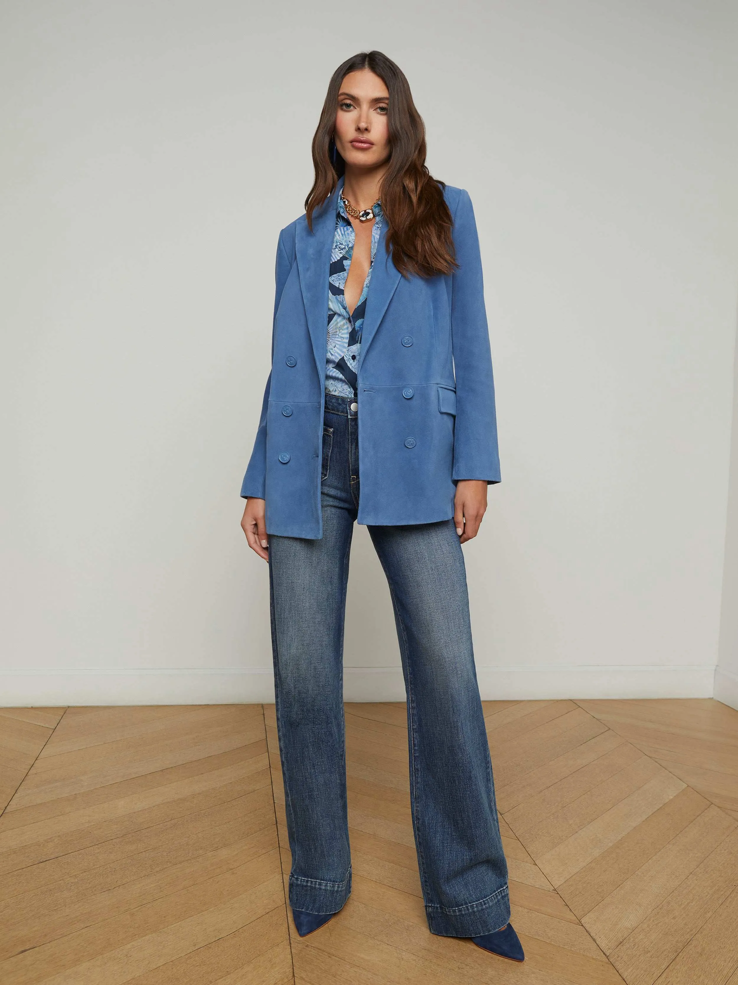 Aimee Oversized Suede Blazer