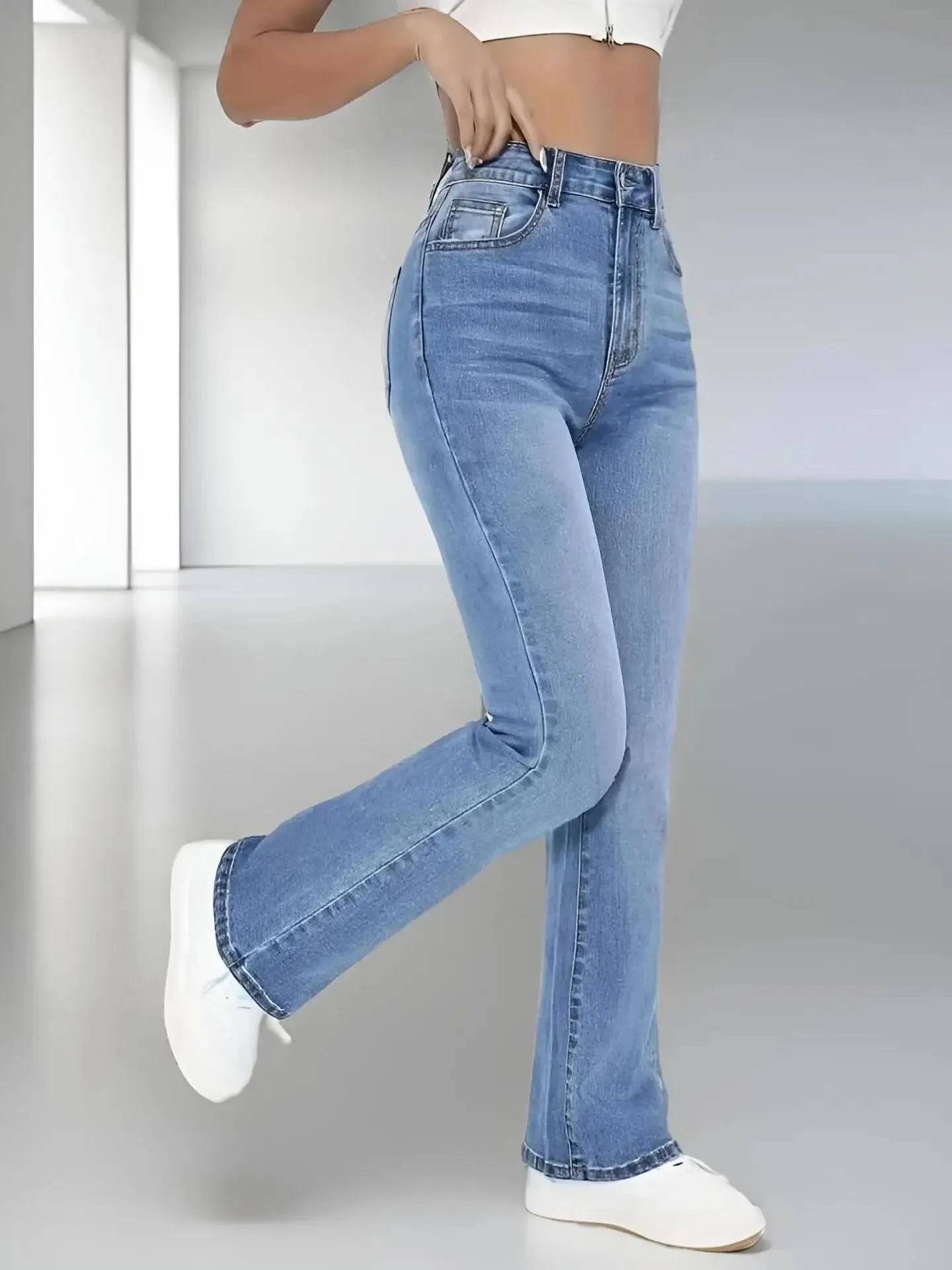 American Retro Wide-Leg Jeans for Women – Trendy Loose Fit