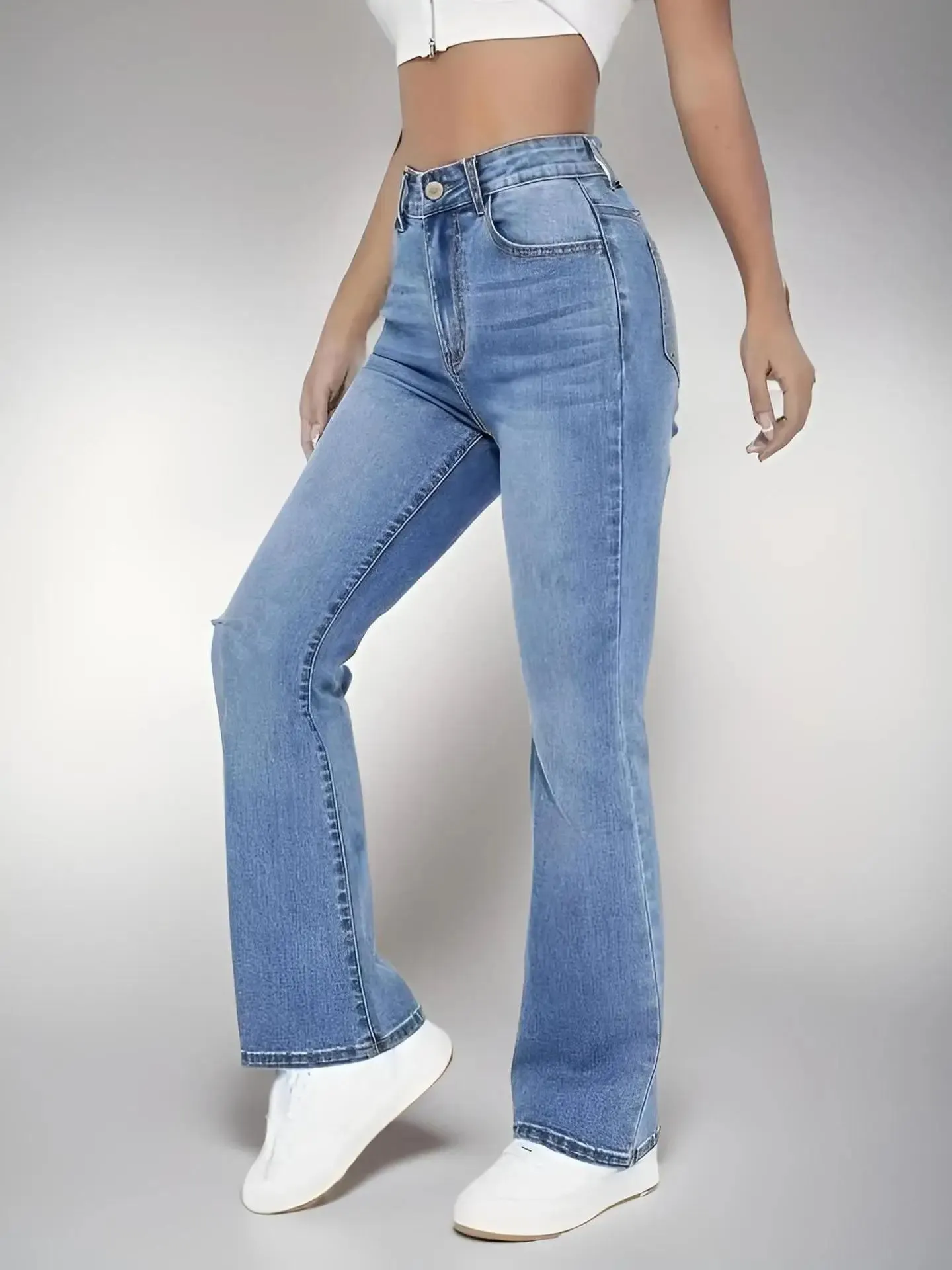 American Retro Wide-Leg Jeans for Women – Trendy Loose Fit