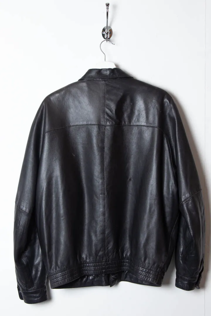 Aquascutum Leather Harrington Jacket (M)