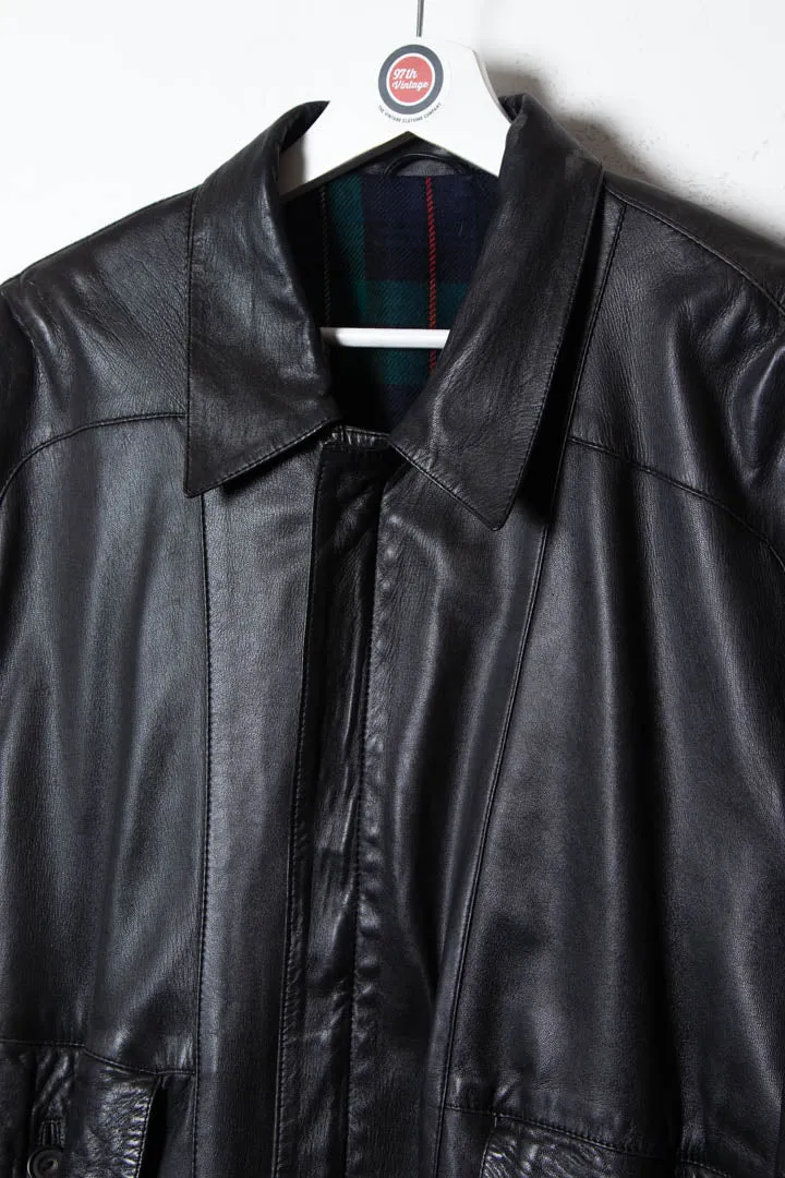 Aquascutum Leather Harrington Jacket (M)