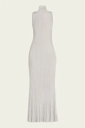Arden Metallic Knit Maxi Dress in Mercury
