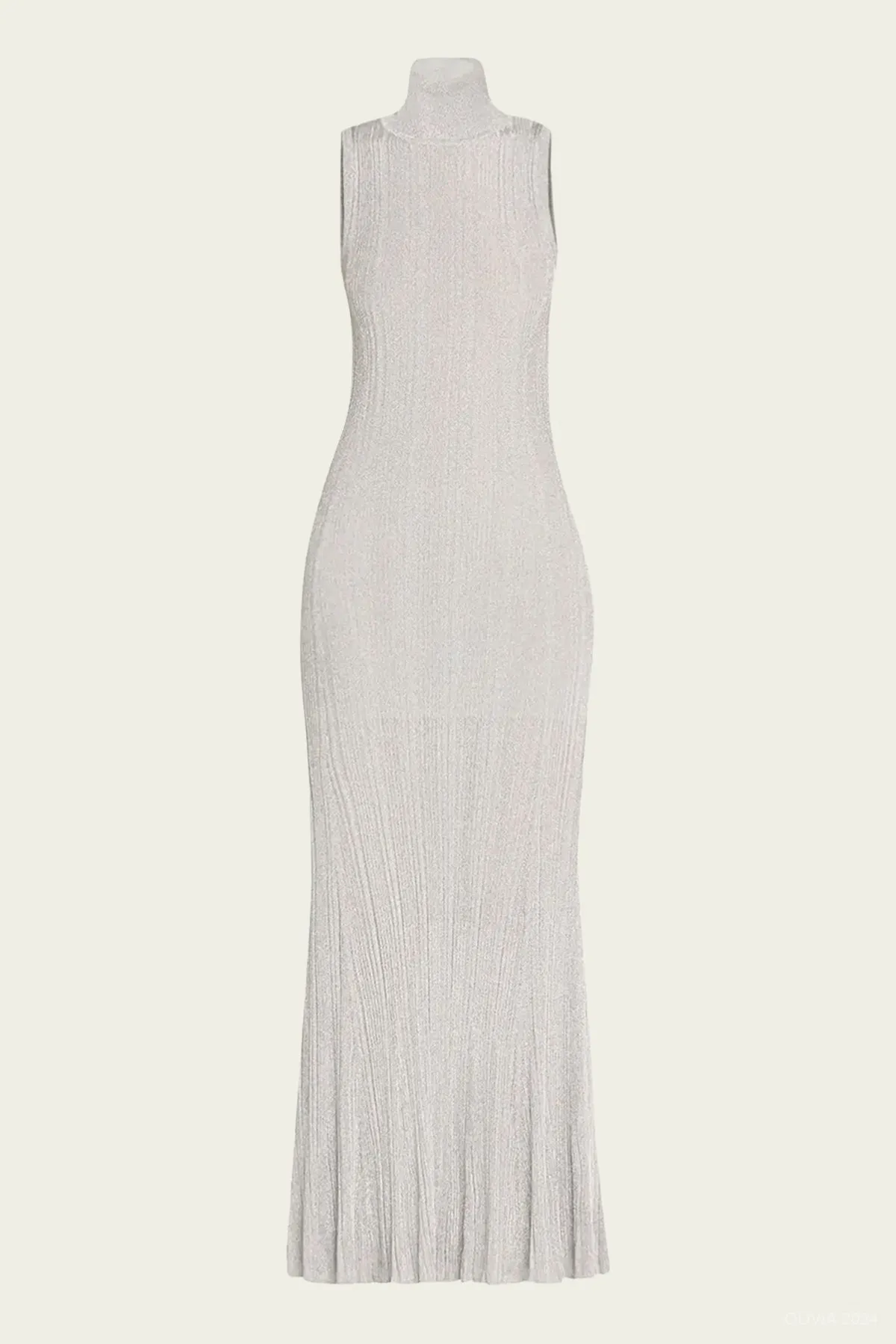 Arden Metallic Knit Maxi Dress in Mercury