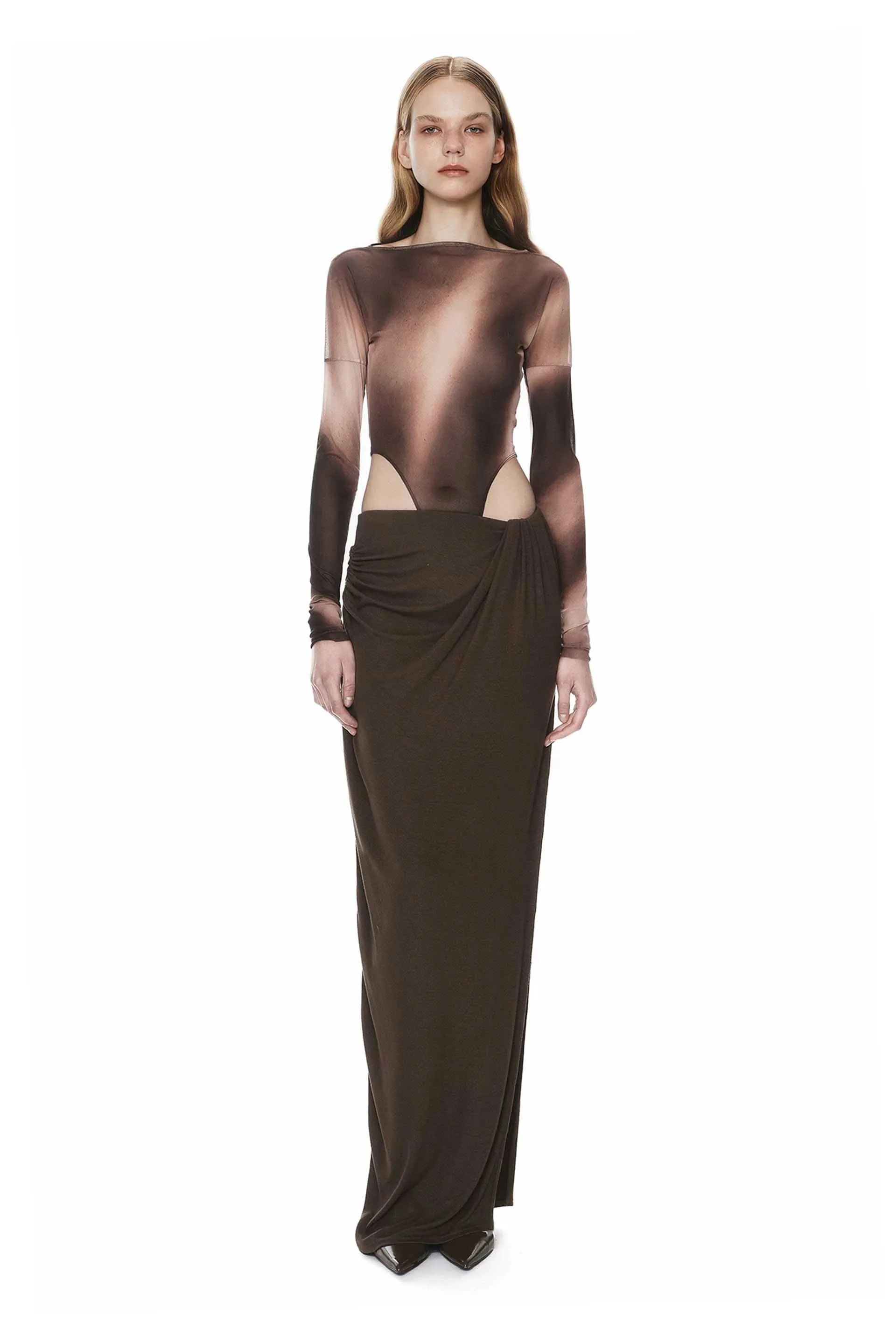Asymmetric Draped Skirt