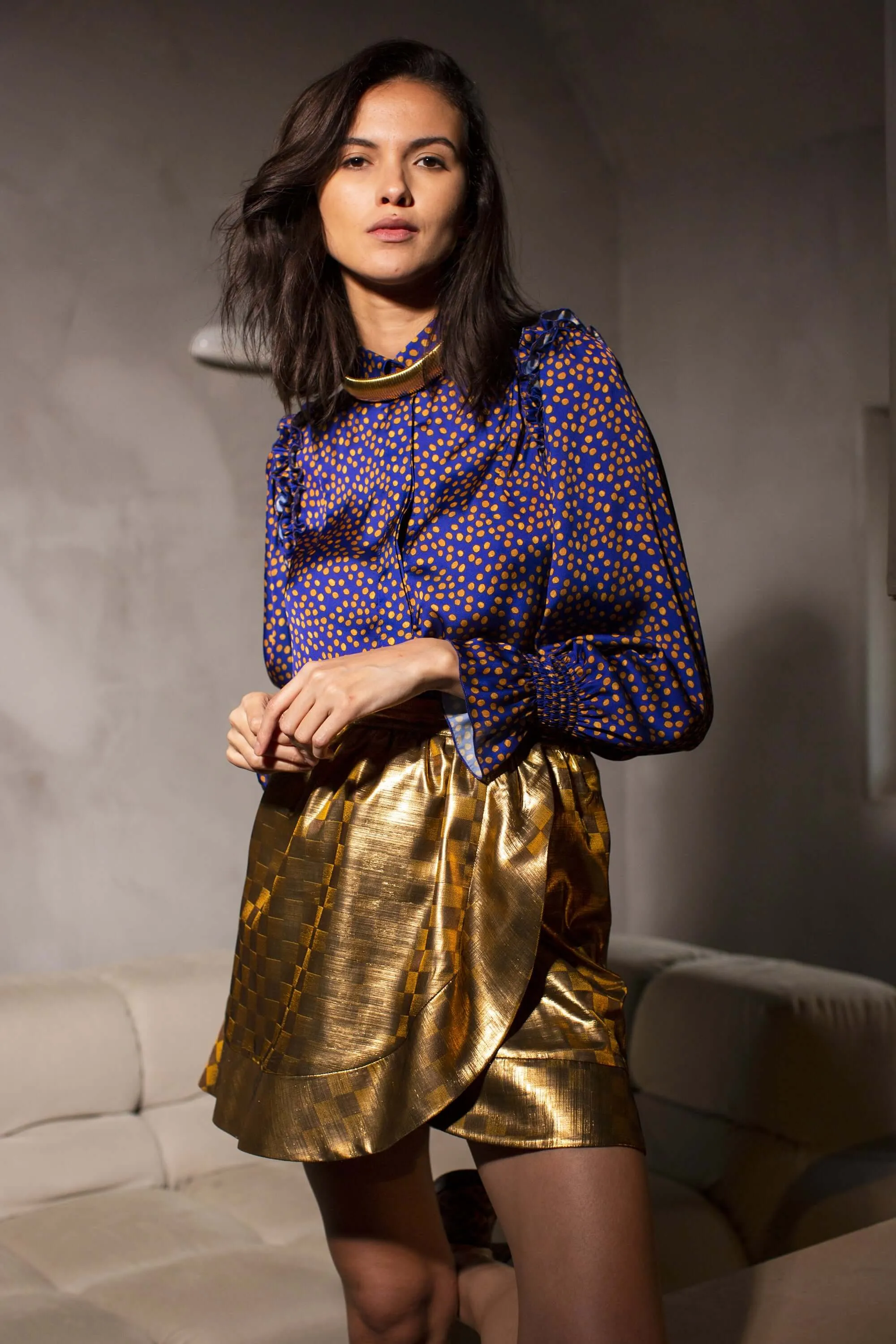 Austria skirt in Damier Klimt print