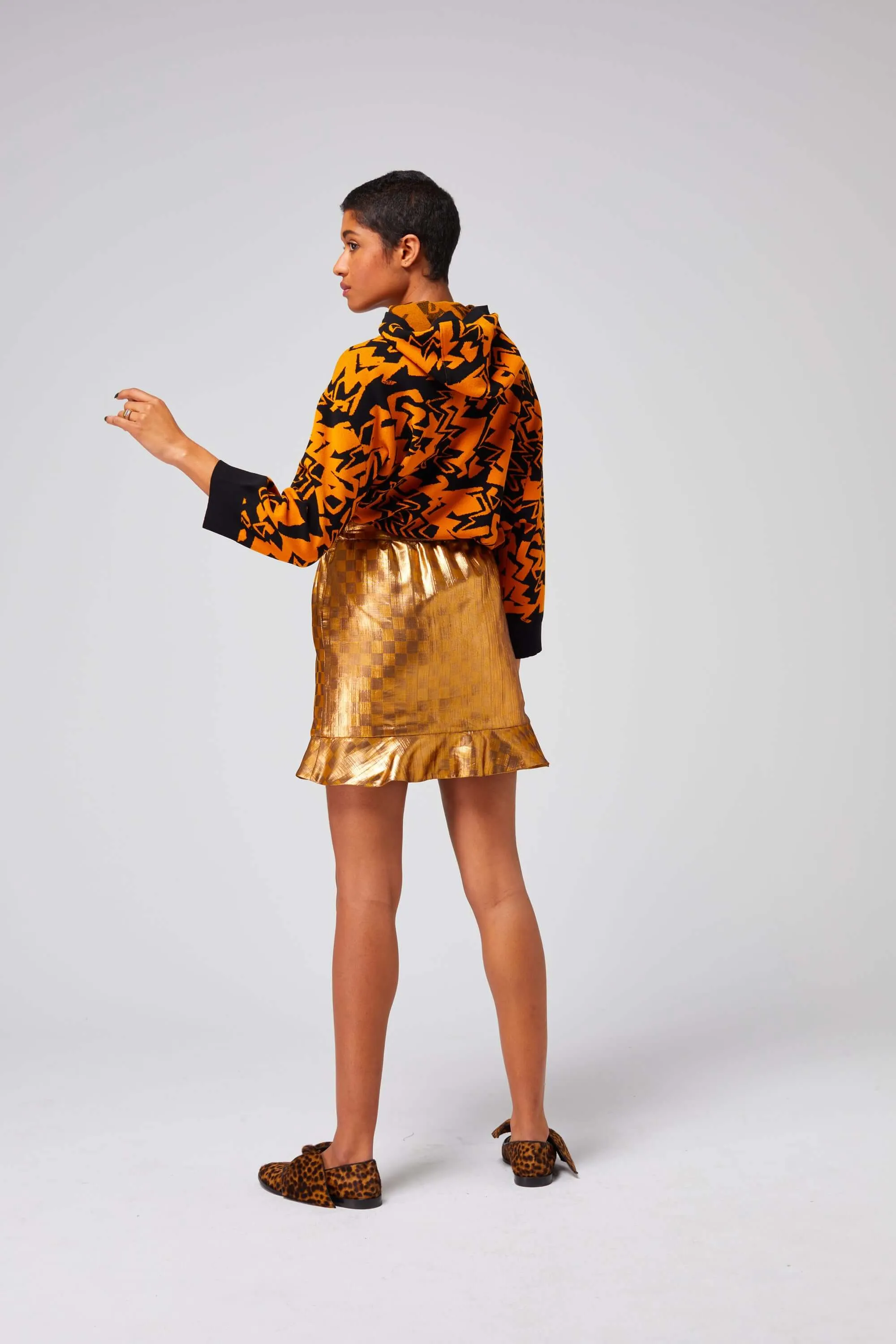 Austria skirt in Damier Klimt print