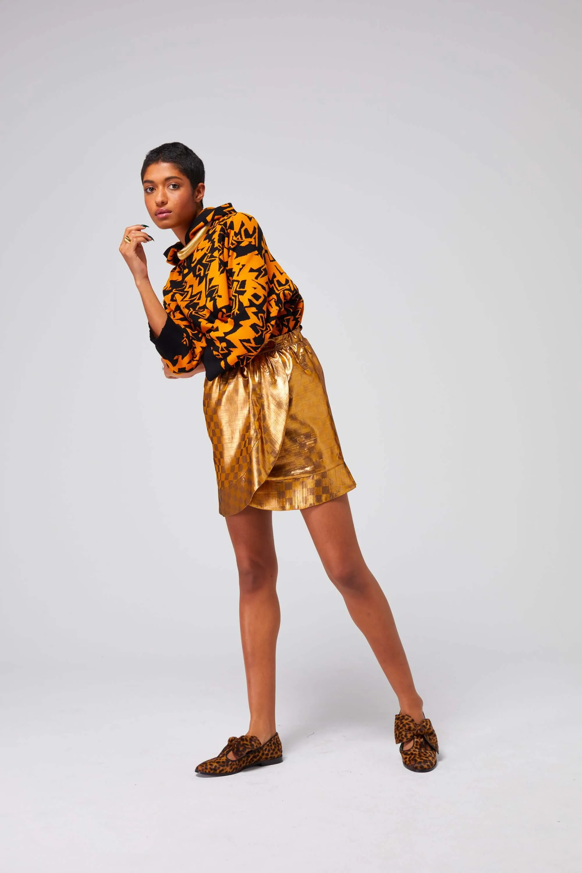 Austria skirt in Damier Klimt print