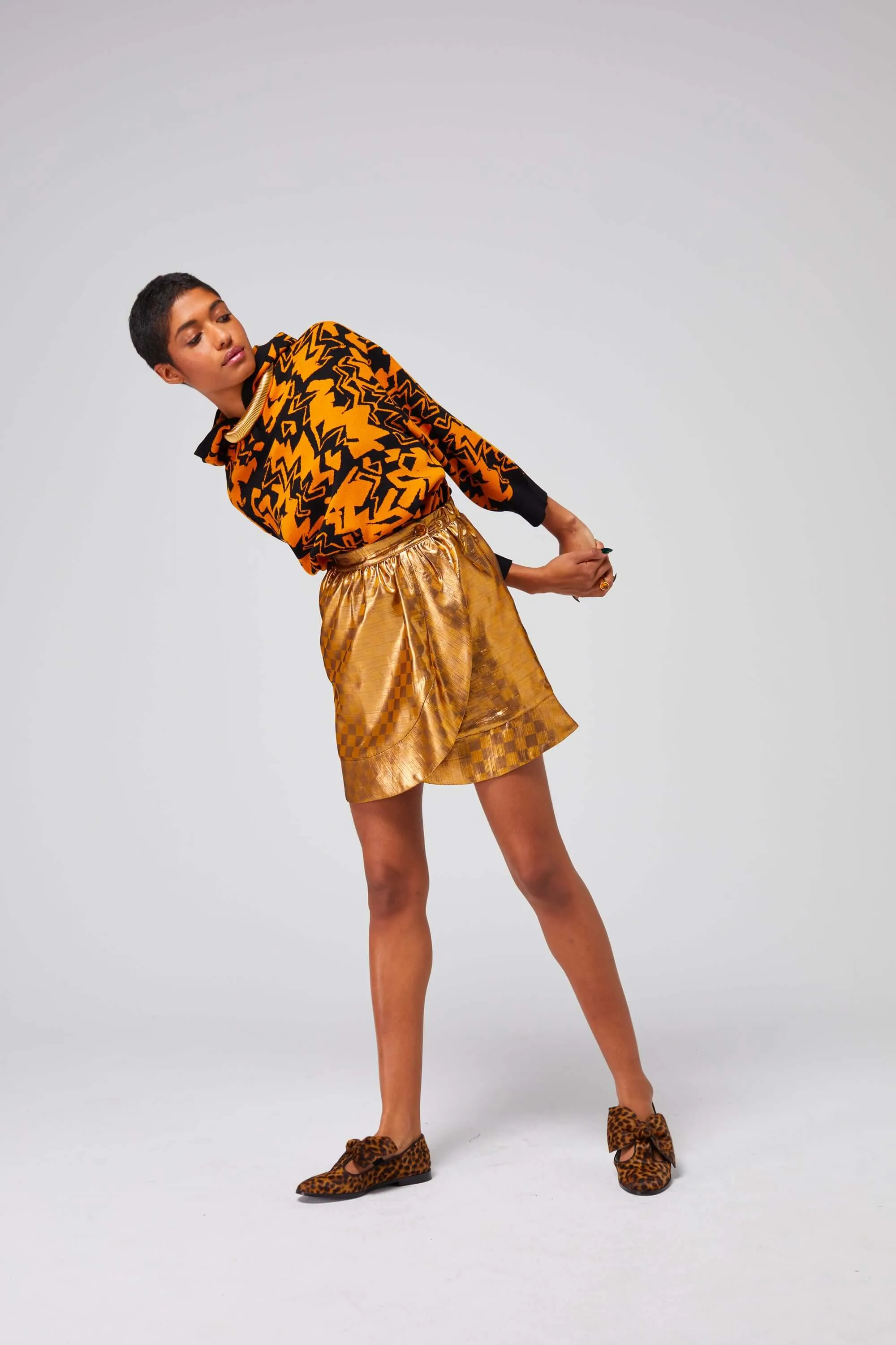 Austria skirt in Damier Klimt print