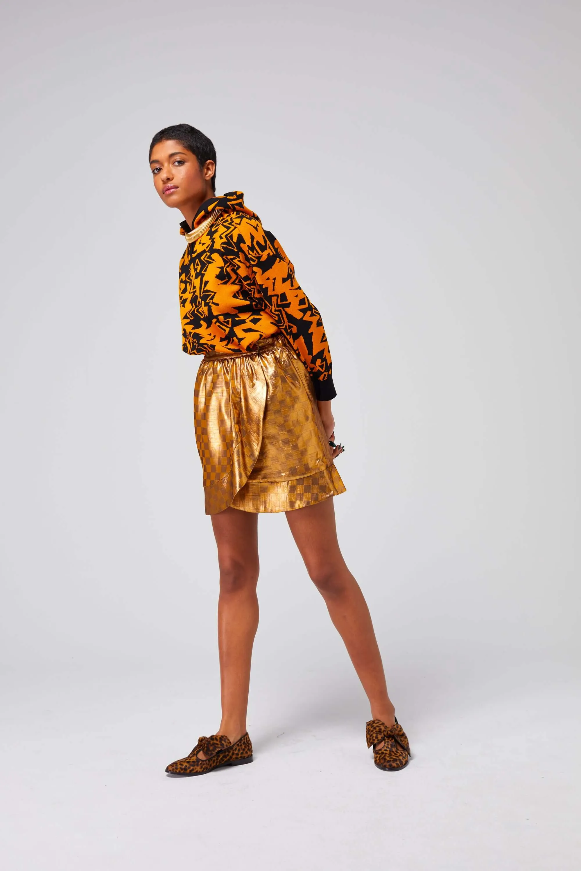 Austria skirt in Damier Klimt print