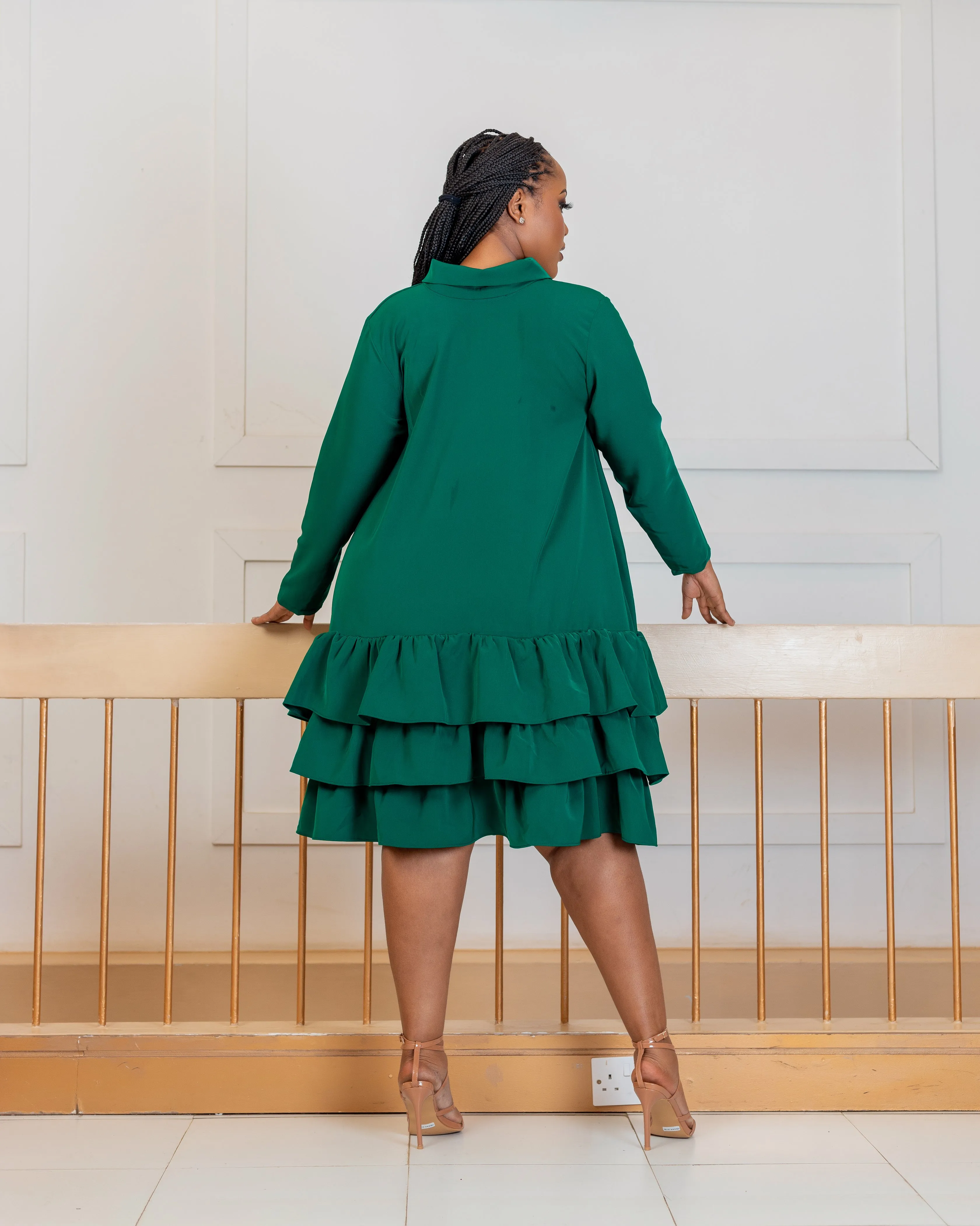 Ayweyo Shift Dress - Emerald Green