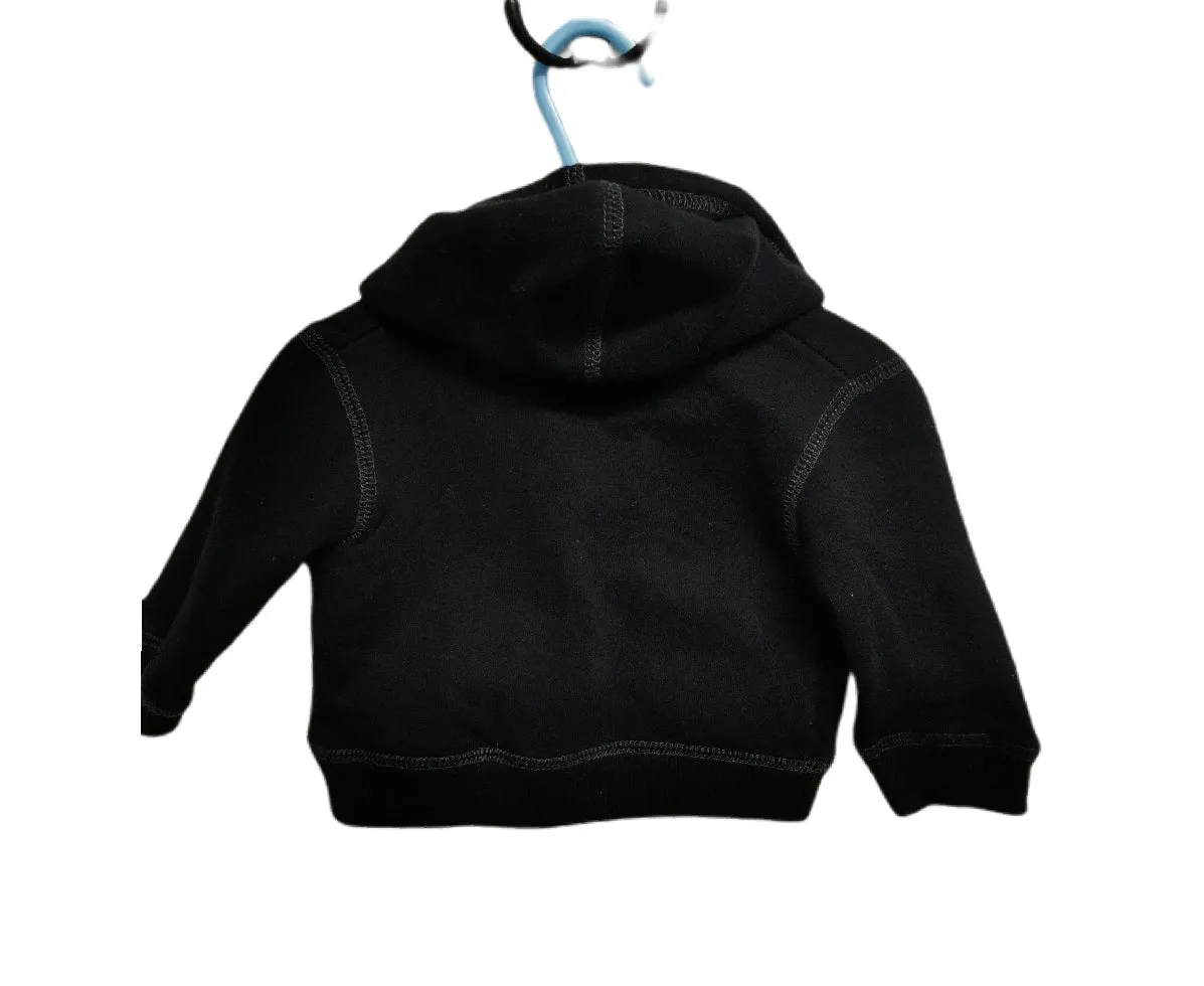 BABY BOY SIZE 6/9 MONTHS - KENNETH COLE, Motorcycle Graphic Zippered Hoodie, Thick / Warm EUC B30