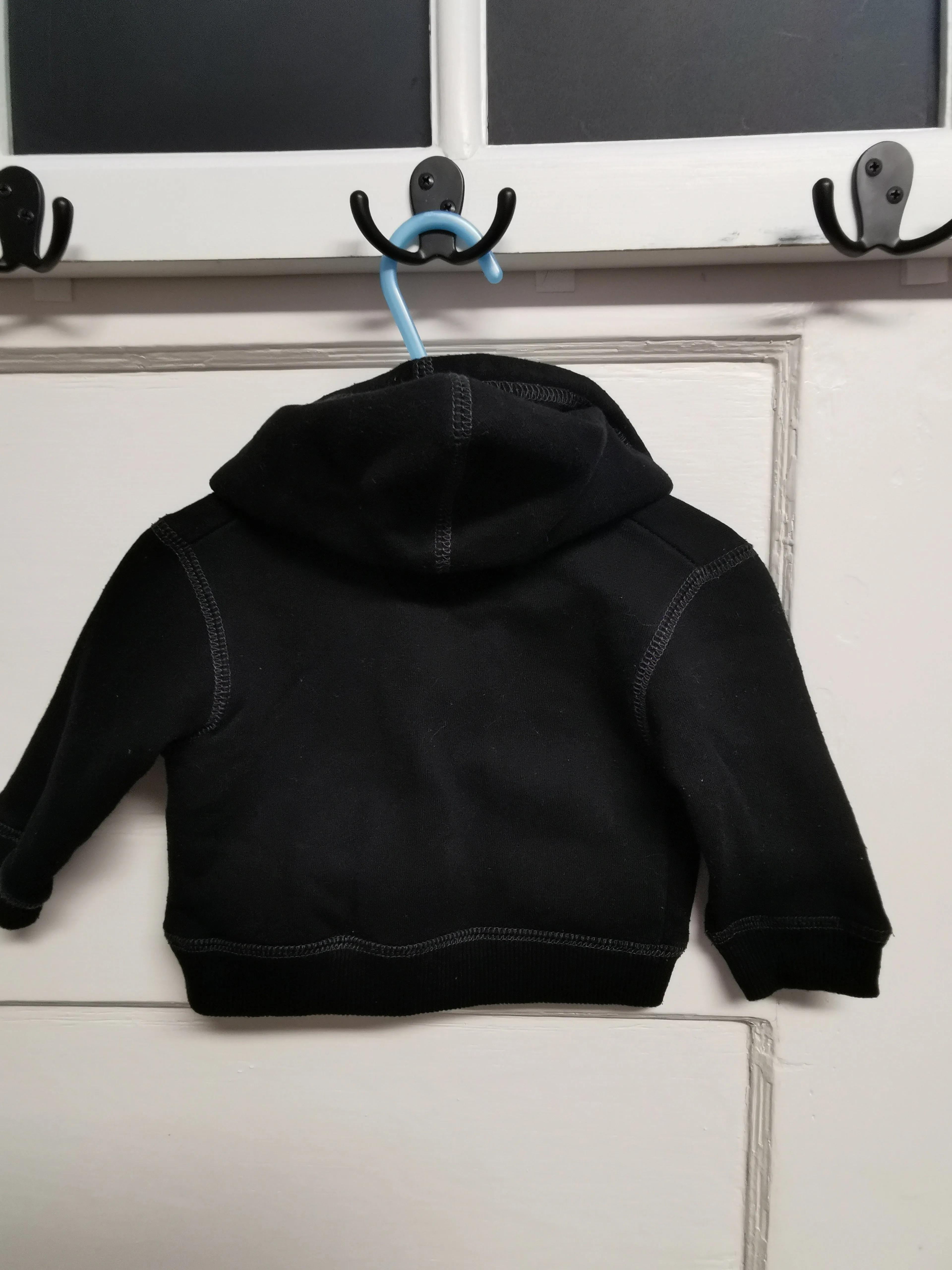 BABY BOY SIZE 6/9 MONTHS - KENNETH COLE, Motorcycle Graphic Zippered Hoodie, Thick / Warm EUC B30