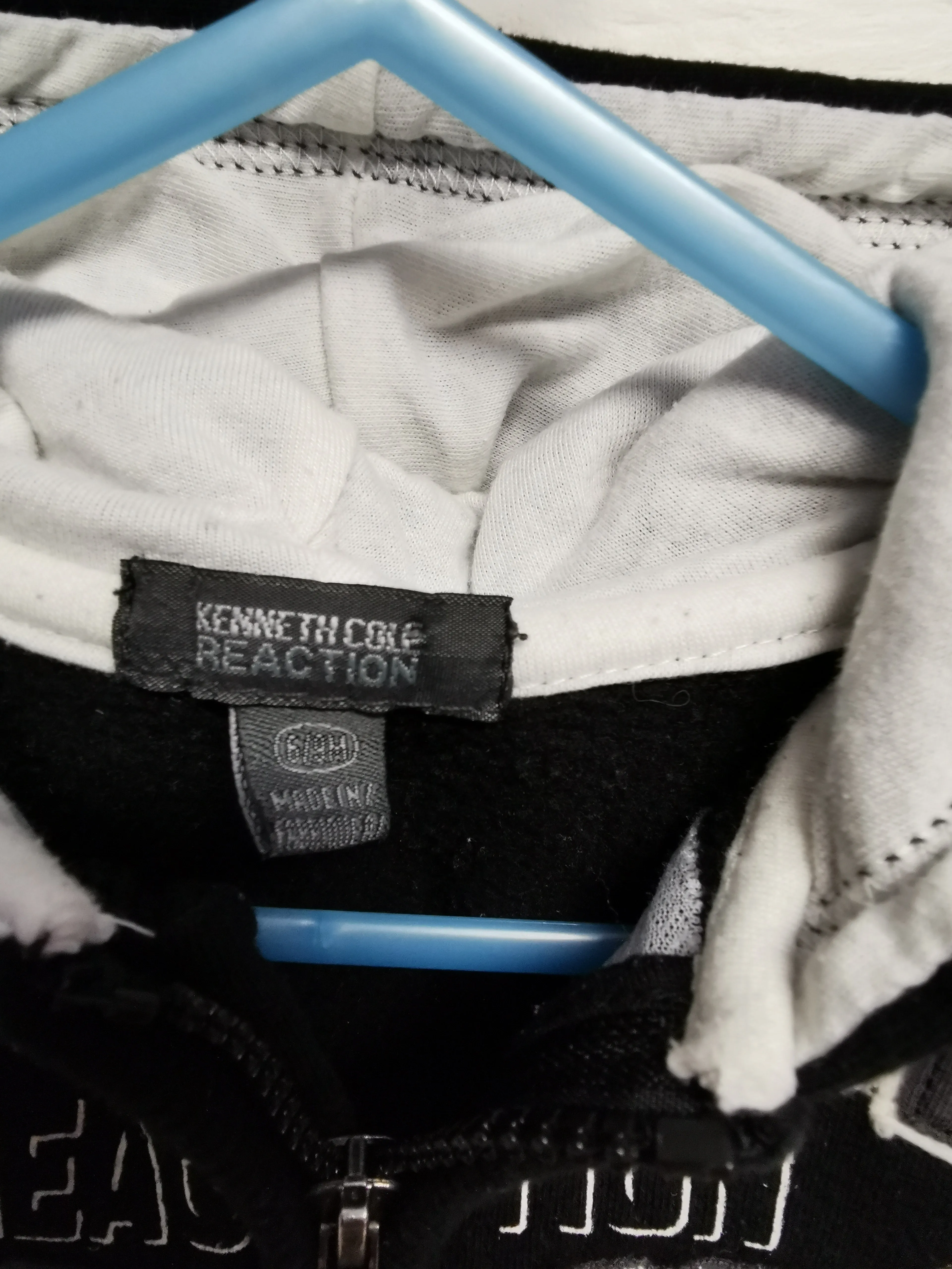 BABY BOY SIZE 6/9 MONTHS - KENNETH COLE, Motorcycle Graphic Zippered Hoodie, Thick / Warm EUC B30