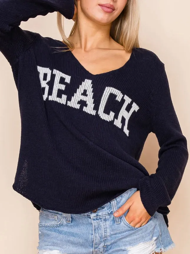 Beach Sweater - Navy