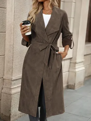 Bella - Stylish Vintage Brown Trench Coat