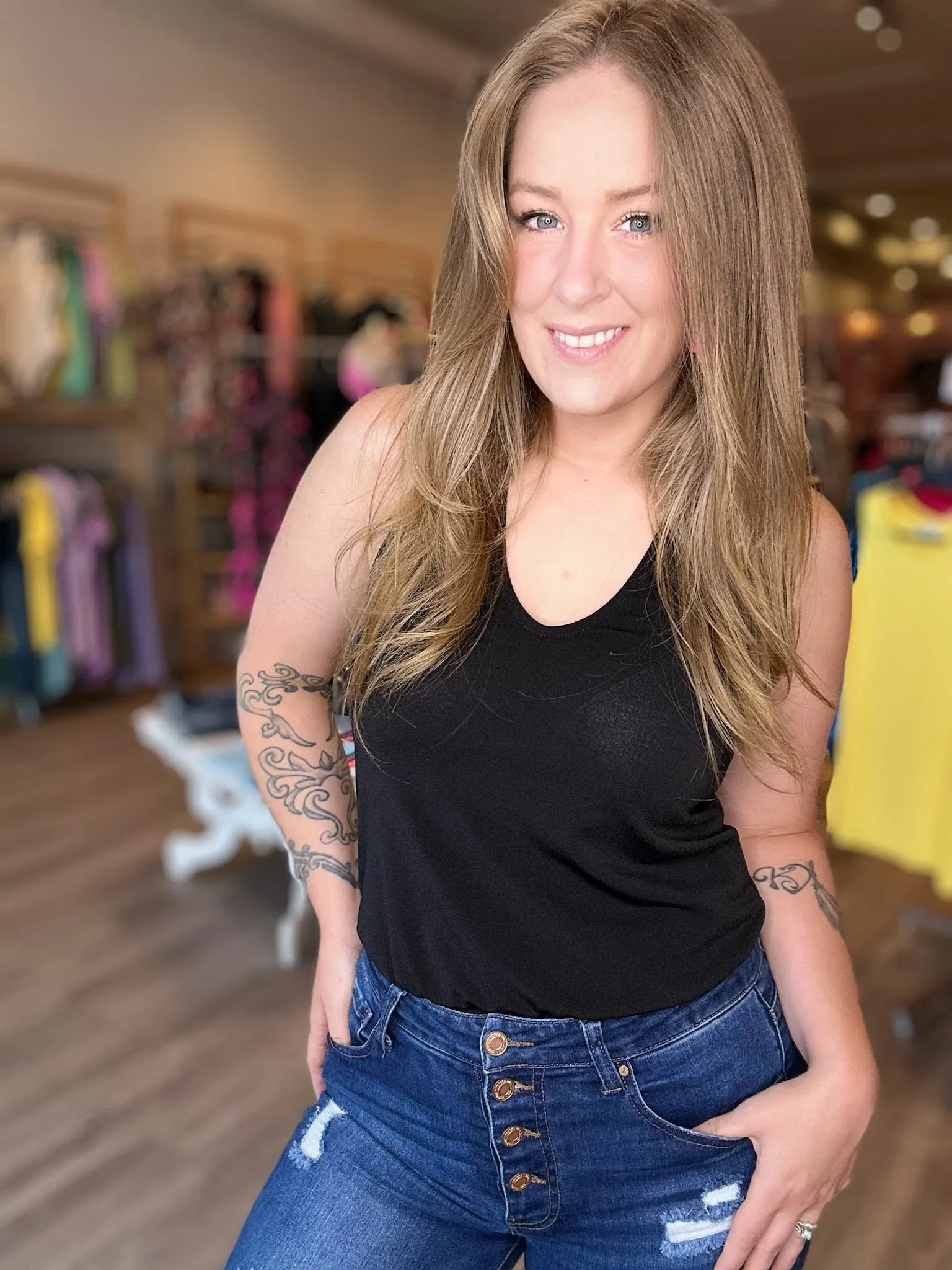 Black Halter V Neck BodySuit