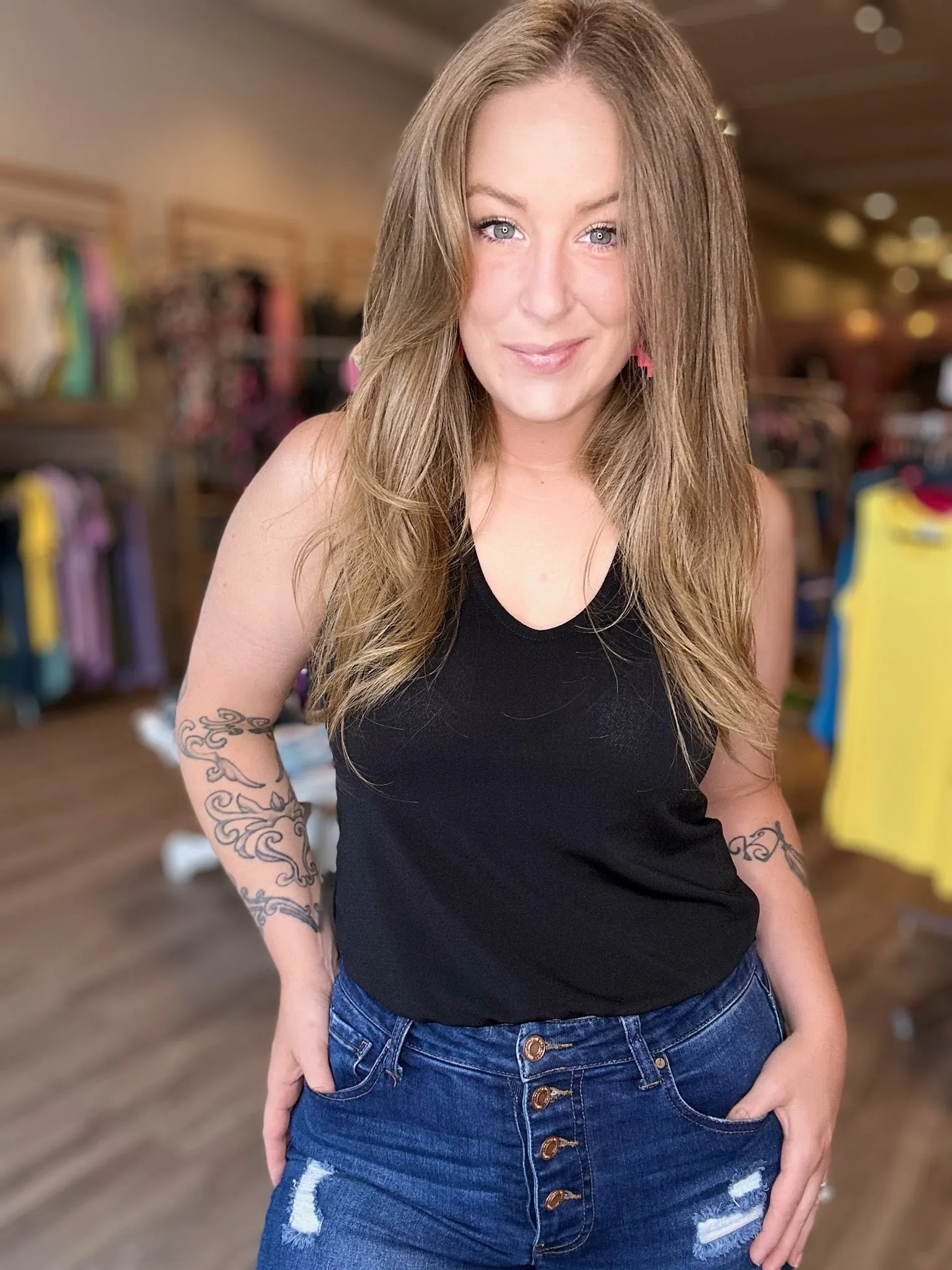 Black Halter V Neck BodySuit