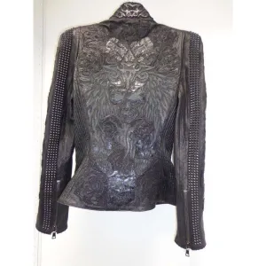 BLACK LEATHER JACKER
