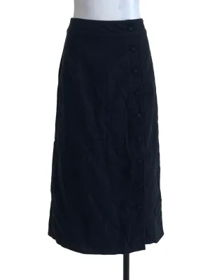 Black Plain Jeans Skirt