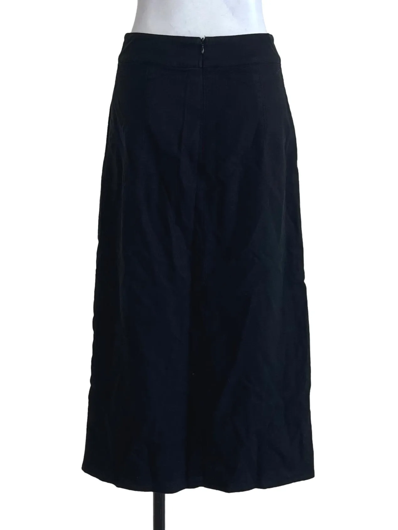 Black Plain Jeans Skirt