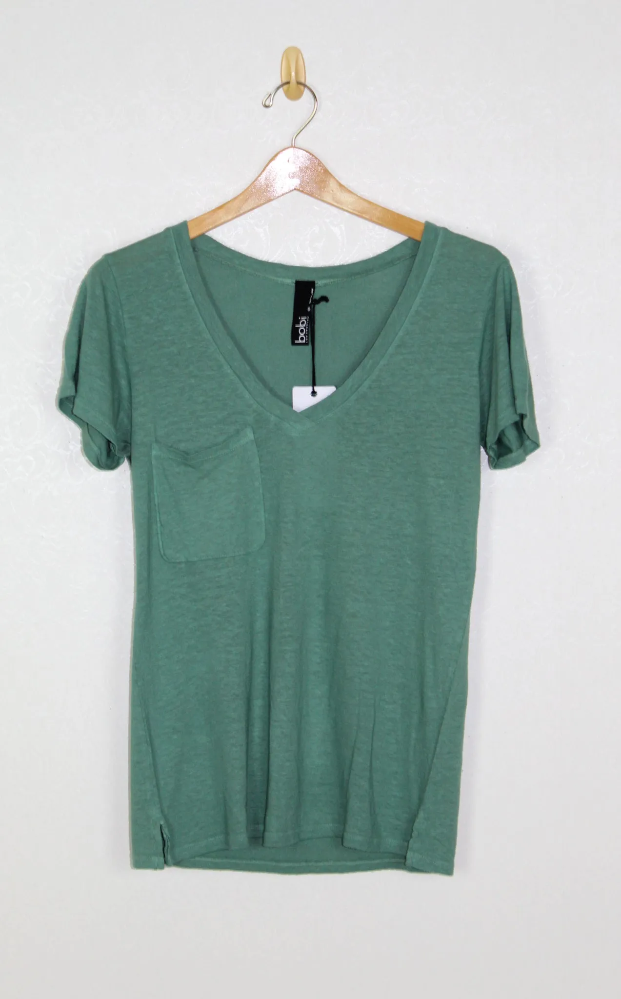 Bobi V Neck Pocket Tee