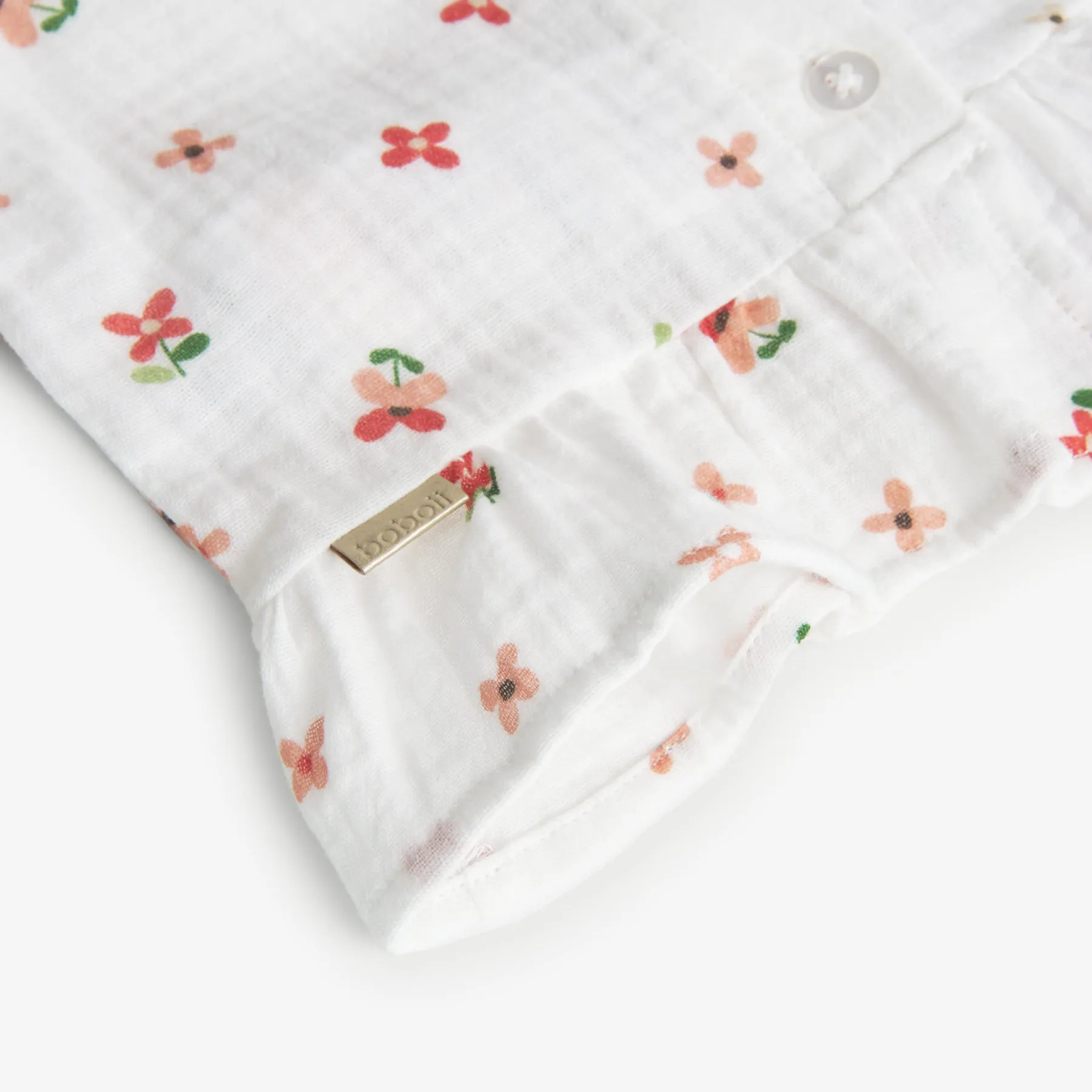 Boboli Crinkle Cotton Ruffle Tank