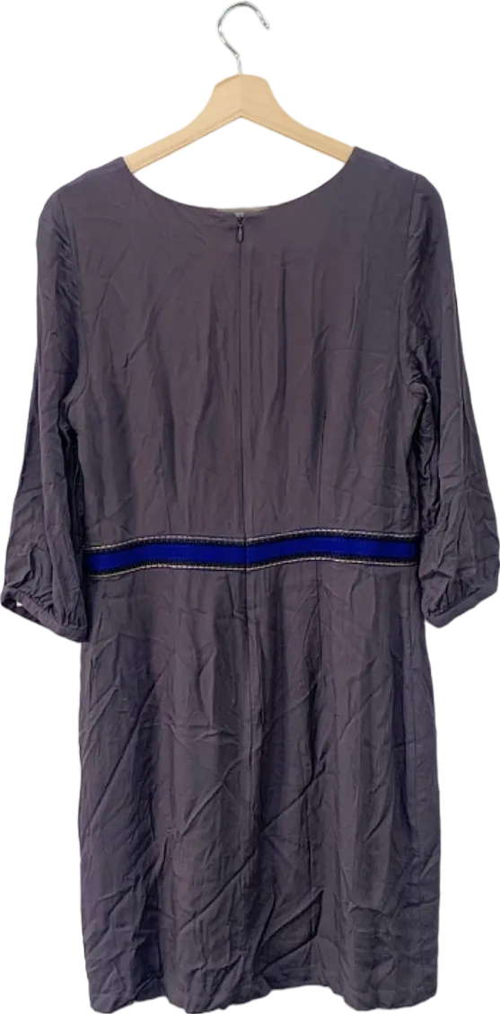 Boden Purple Embroidered Shift Dress UK 8
