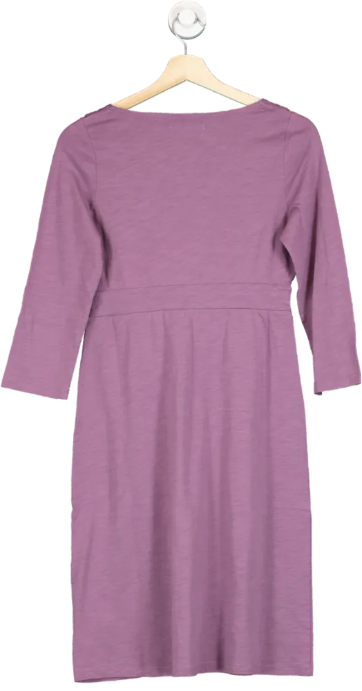 Boden Purple Notch Neck Jersey Shift Dress UK 10 L