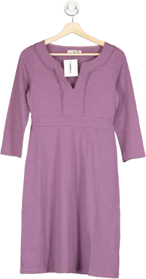 Boden Purple Notch Neck Jersey Shift Dress UK 10
