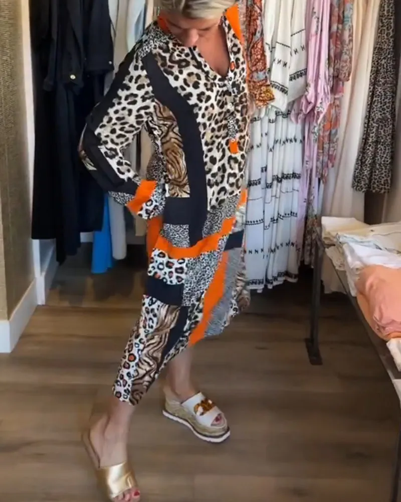 Brigitte |  Leopard Print Panel Dress