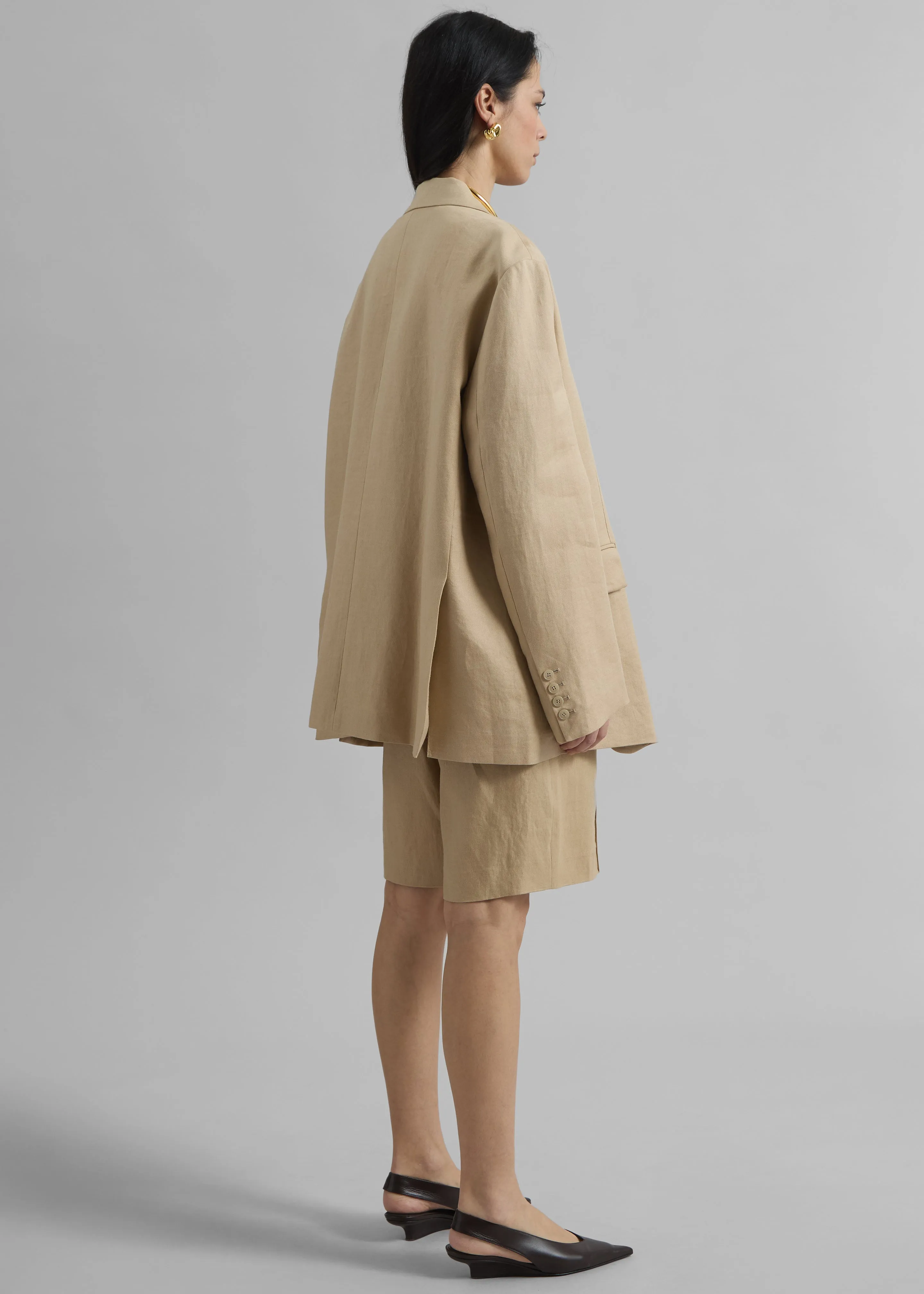 Brooklyn Linen Blazer - Beige