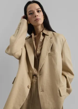 Brooklyn Linen Blazer - Beige