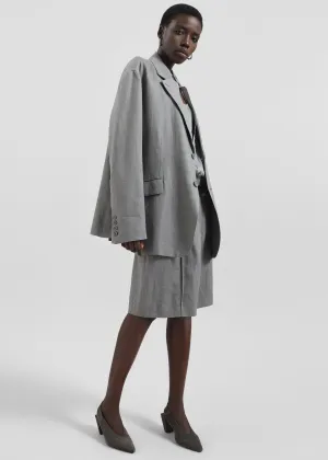 Brooklyn Linen Blazer - Grey