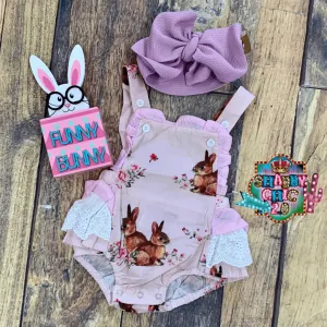 Bunnies and Ruffle Onesie