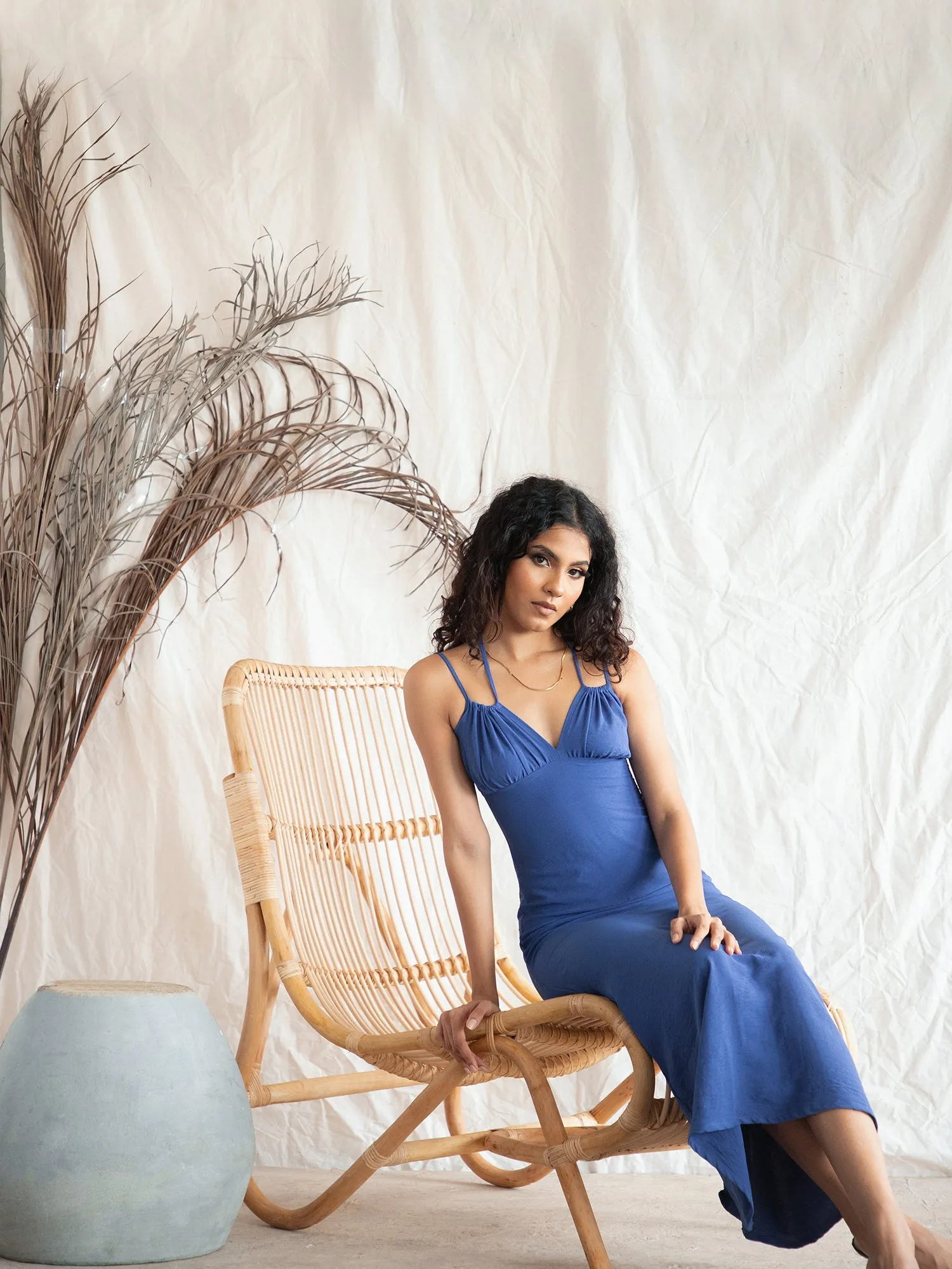 Bustier Detail Maxi Dress
