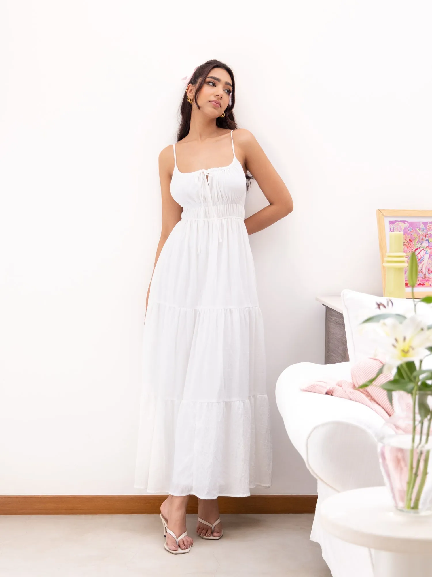 Bustier Detailed Maxi Dress