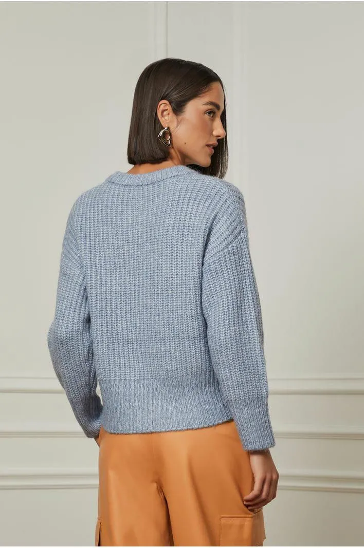 CASACO OVERSIZED GOLA REDONDA TRICOT COLEÇÃO INVERNO 24