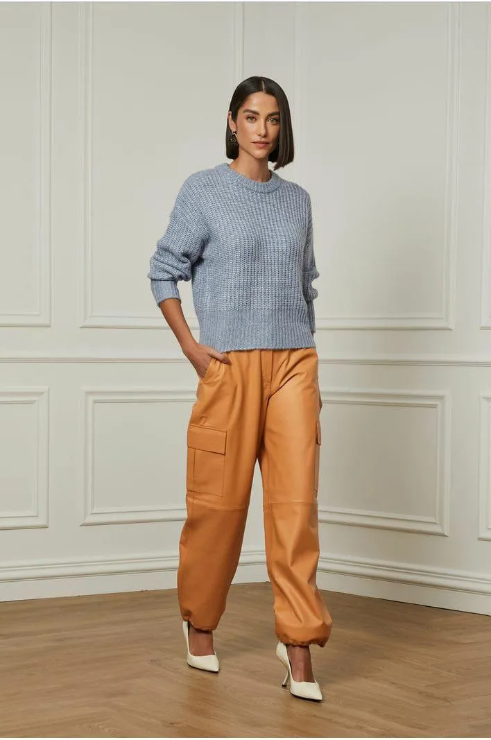 CASACO OVERSIZED GOLA REDONDA TRICOT COLEÇÃO INVERNO 24