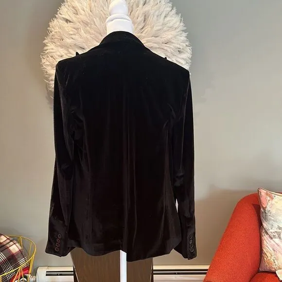 Central Park West velour blazer