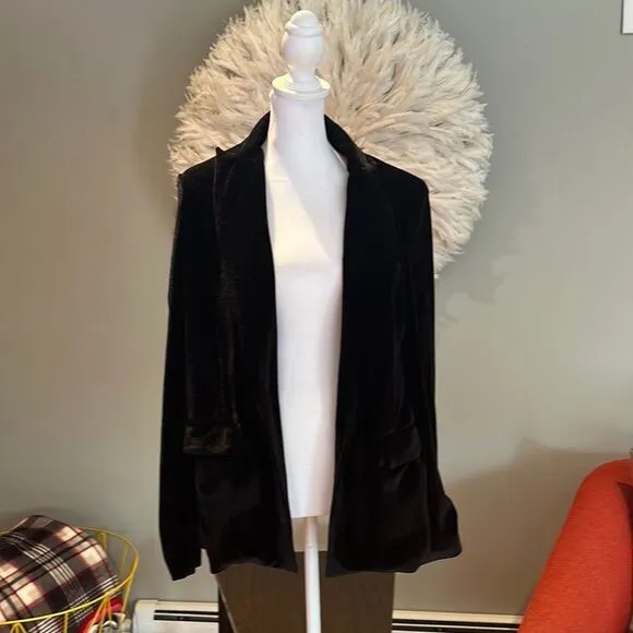 Central Park West velour blazer