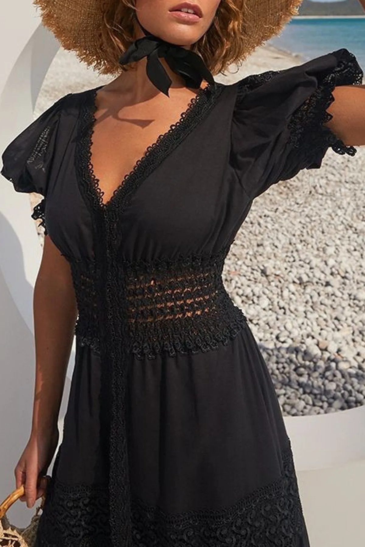 Clemence Long Dress in Black