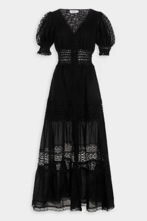 Clemence Long Dress in Black