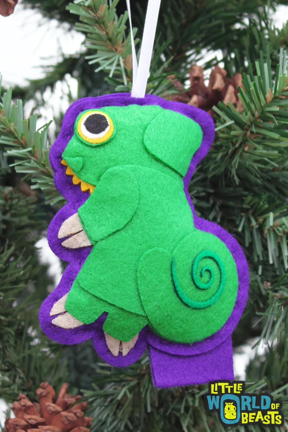 Clover the Veiled Chameleon Ornament