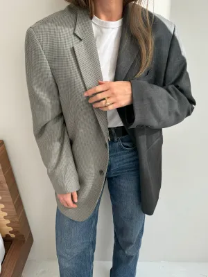 Cold and brown toned contrasted blazer